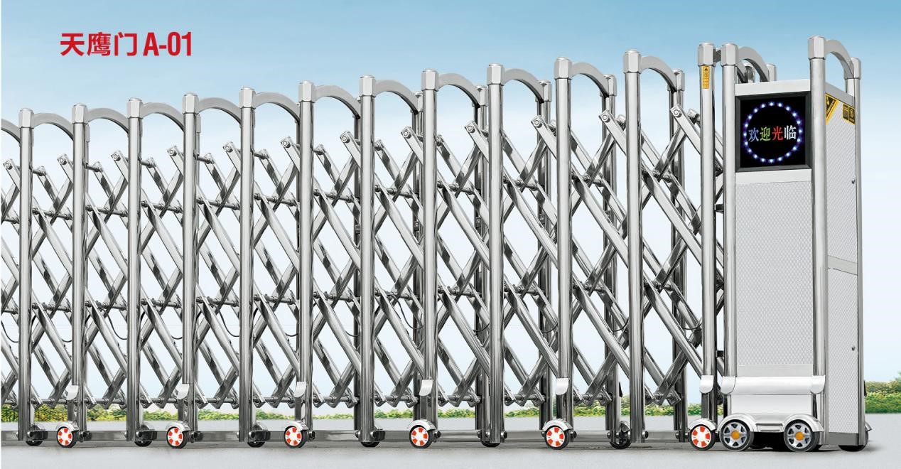 北京伸缩门安装 不锈钢伸缩门窄版